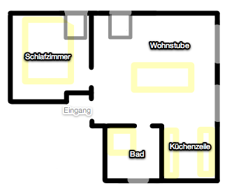 Grundriss der Wohnung Dachgeschoss Rechts